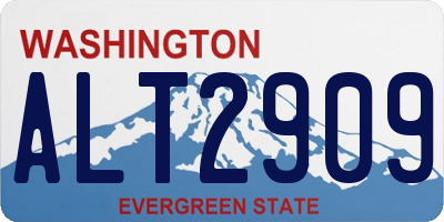 WA license plate ALT2909
