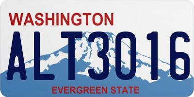 WA license plate ALT3016