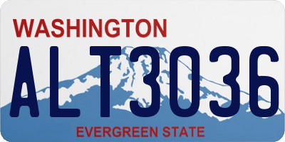WA license plate ALT3036