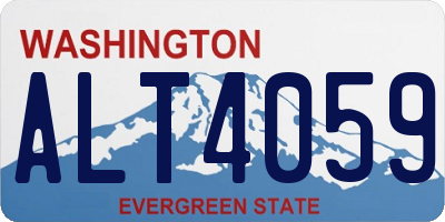 WA license plate ALT4059