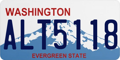WA license plate ALT5118