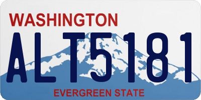 WA license plate ALT5181