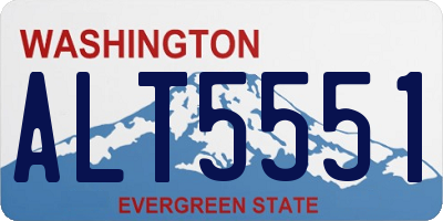 WA license plate ALT5551