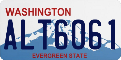 WA license plate ALT6061