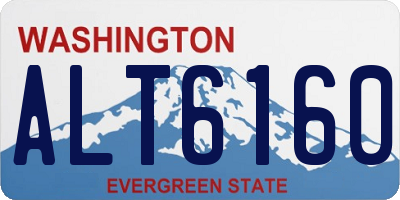 WA license plate ALT6160