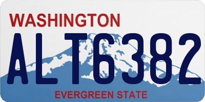 WA license plate ALT6382