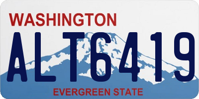 WA license plate ALT6419