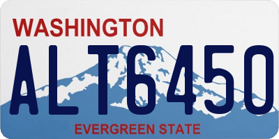 WA license plate ALT6450