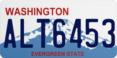 WA license plate ALT6453