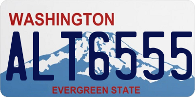 WA license plate ALT6555