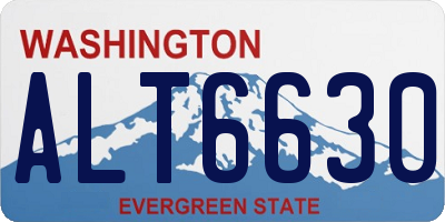 WA license plate ALT6630