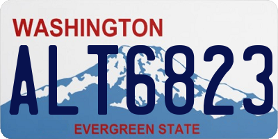 WA license plate ALT6823