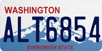 WA license plate ALT6854