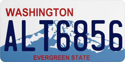WA license plate ALT6856