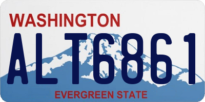 WA license plate ALT6861