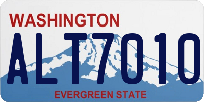 WA license plate ALT7010