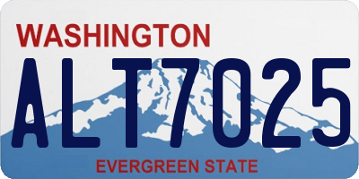 WA license plate ALT7025