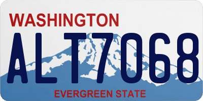 WA license plate ALT7068
