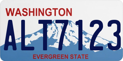 WA license plate ALT7123