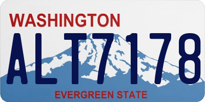WA license plate ALT7178