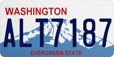 WA license plate ALT7187