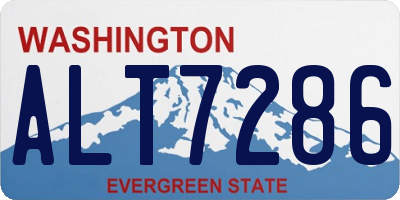 WA license plate ALT7286