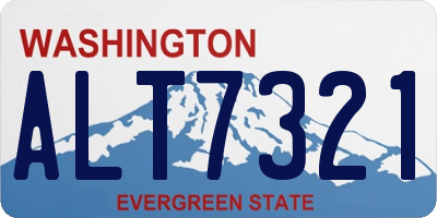 WA license plate ALT7321