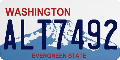 WA license plate ALT7492
