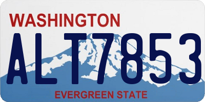 WA license plate ALT7853