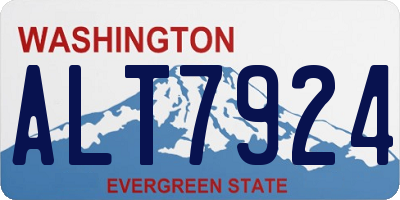 WA license plate ALT7924