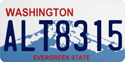 WA license plate ALT8315