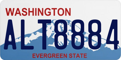 WA license plate ALT8884