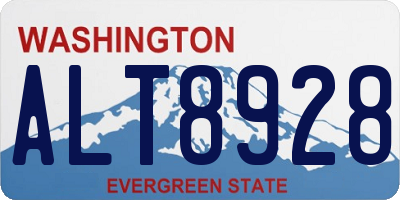 WA license plate ALT8928