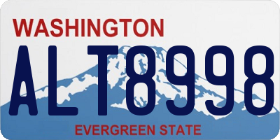 WA license plate ALT8998