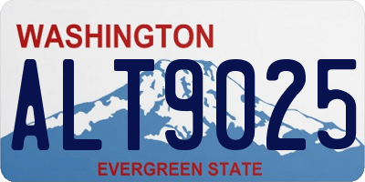WA license plate ALT9025