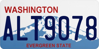 WA license plate ALT9078