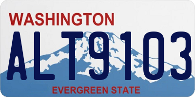 WA license plate ALT9103