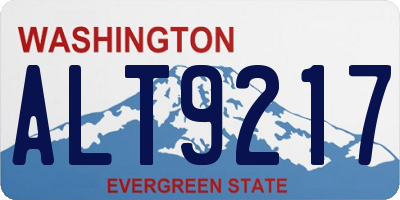WA license plate ALT9217