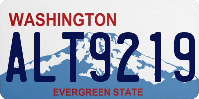 WA license plate ALT9219