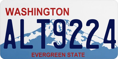 WA license plate ALT9224