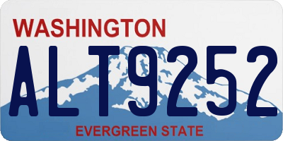 WA license plate ALT9252