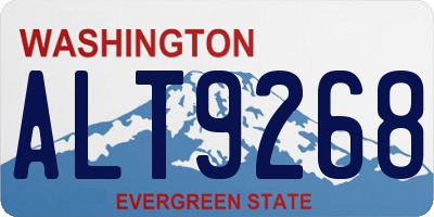 WA license plate ALT9268