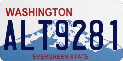 WA license plate ALT9281