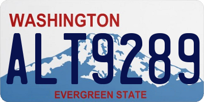 WA license plate ALT9289