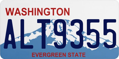 WA license plate ALT9355