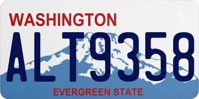 WA license plate ALT9358