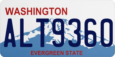 WA license plate ALT9360