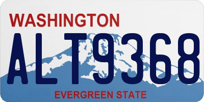 WA license plate ALT9368