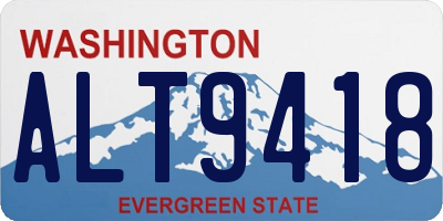 WA license plate ALT9418