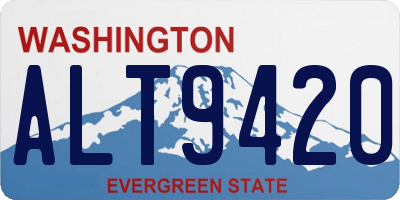 WA license plate ALT9420